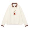 Plaid Lapel Sports Sweatshirt