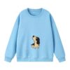 Trendy Blue Puppy Crew Neck Sweatshirt