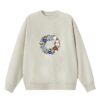 Loose-Fit Sweatshirt With Wreath Print — Heather Gray